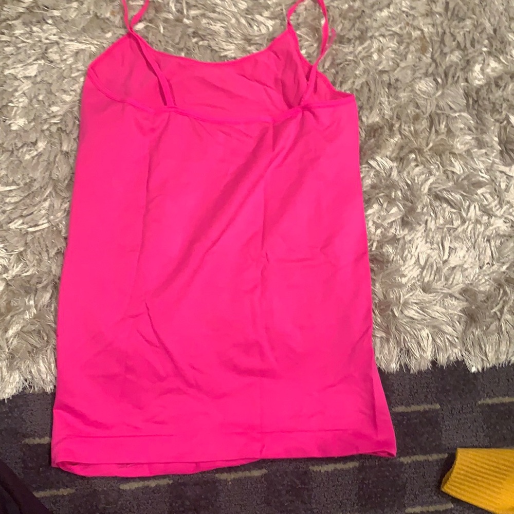 neon pink tank top